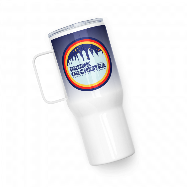 Drunk Orchestra travel mug tumbler with handle - Image 7